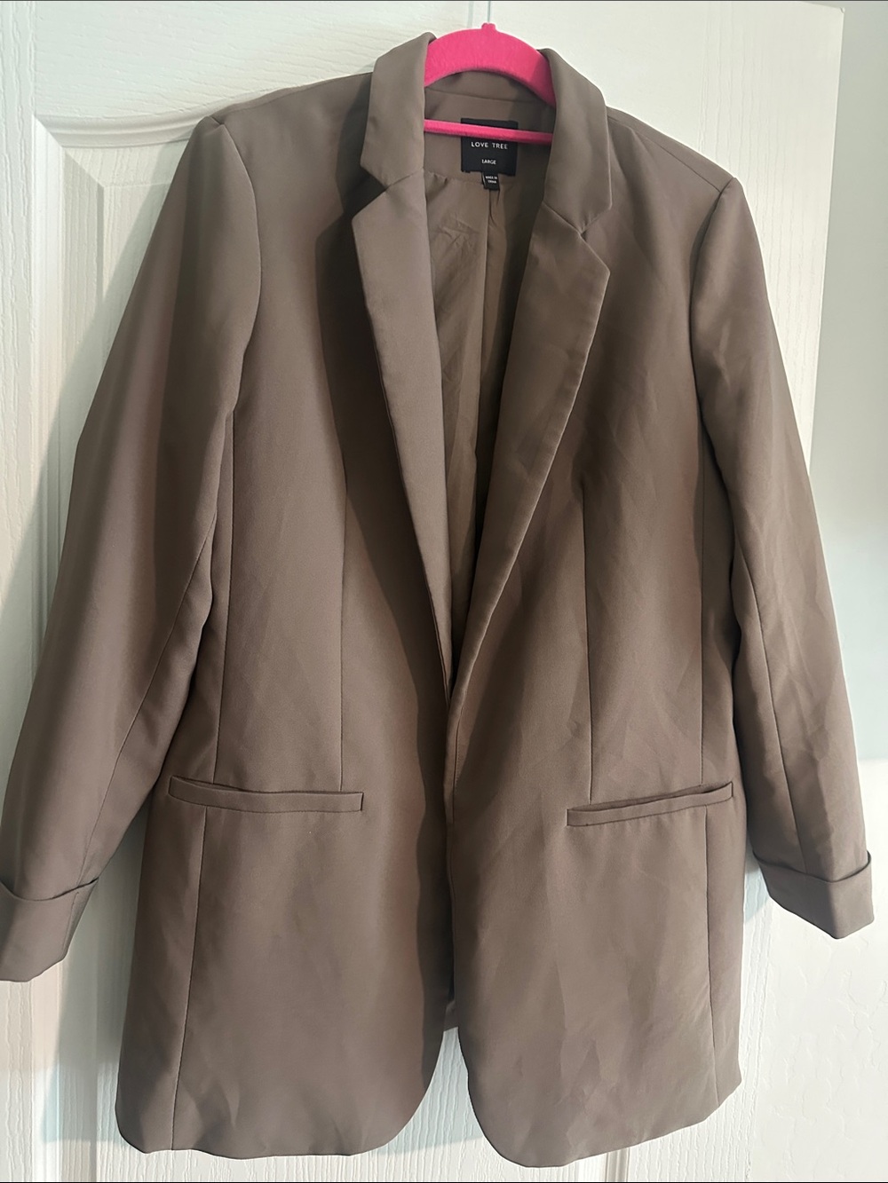 Love Tree Taupe Lightweight Blazer
